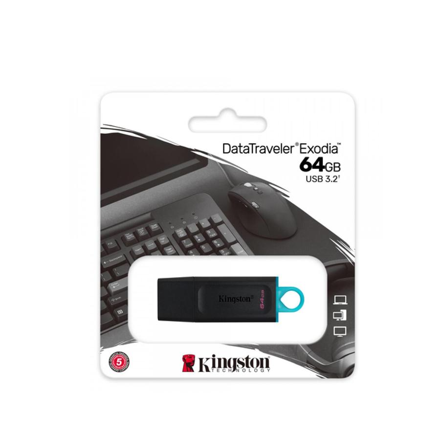 Pendrive 64GB USB3.2 Gen1 DataTravelerExodia (Blac