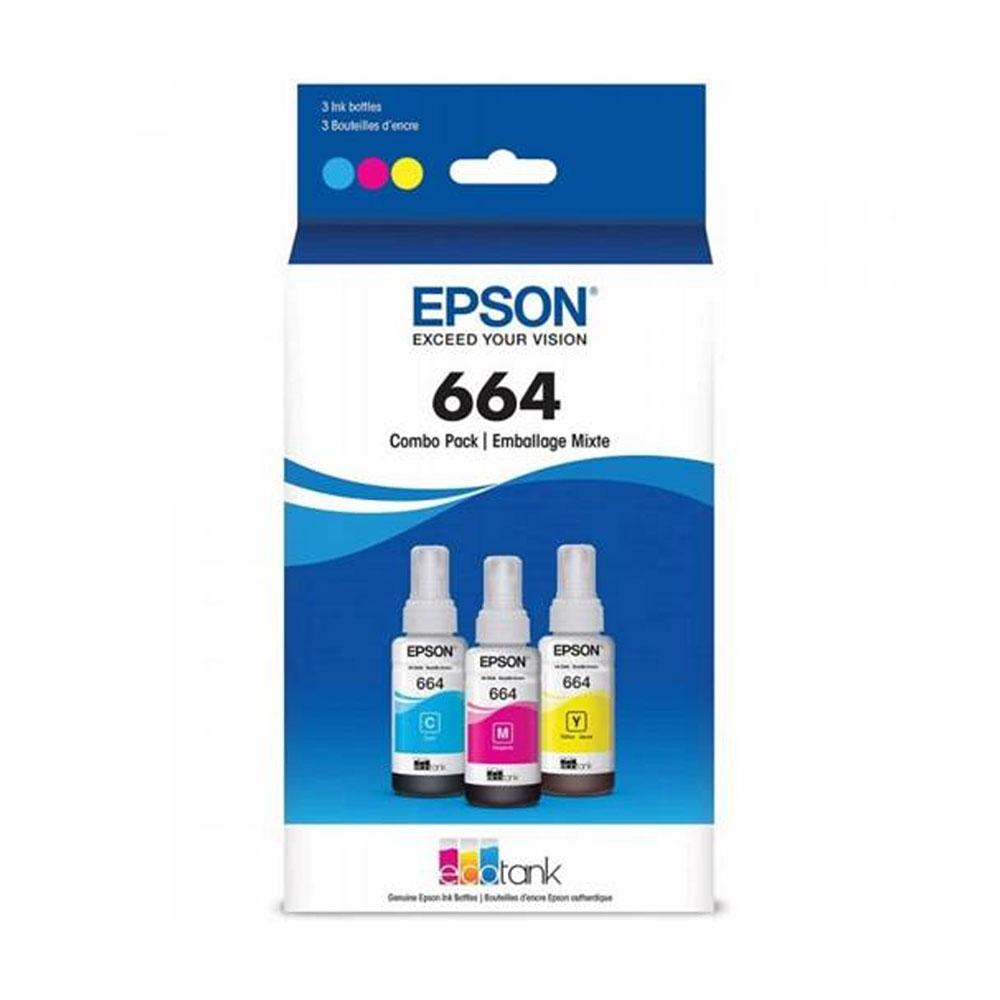 Tinta EPSON Juego de s T664 - Pack 3 unid. Colores
