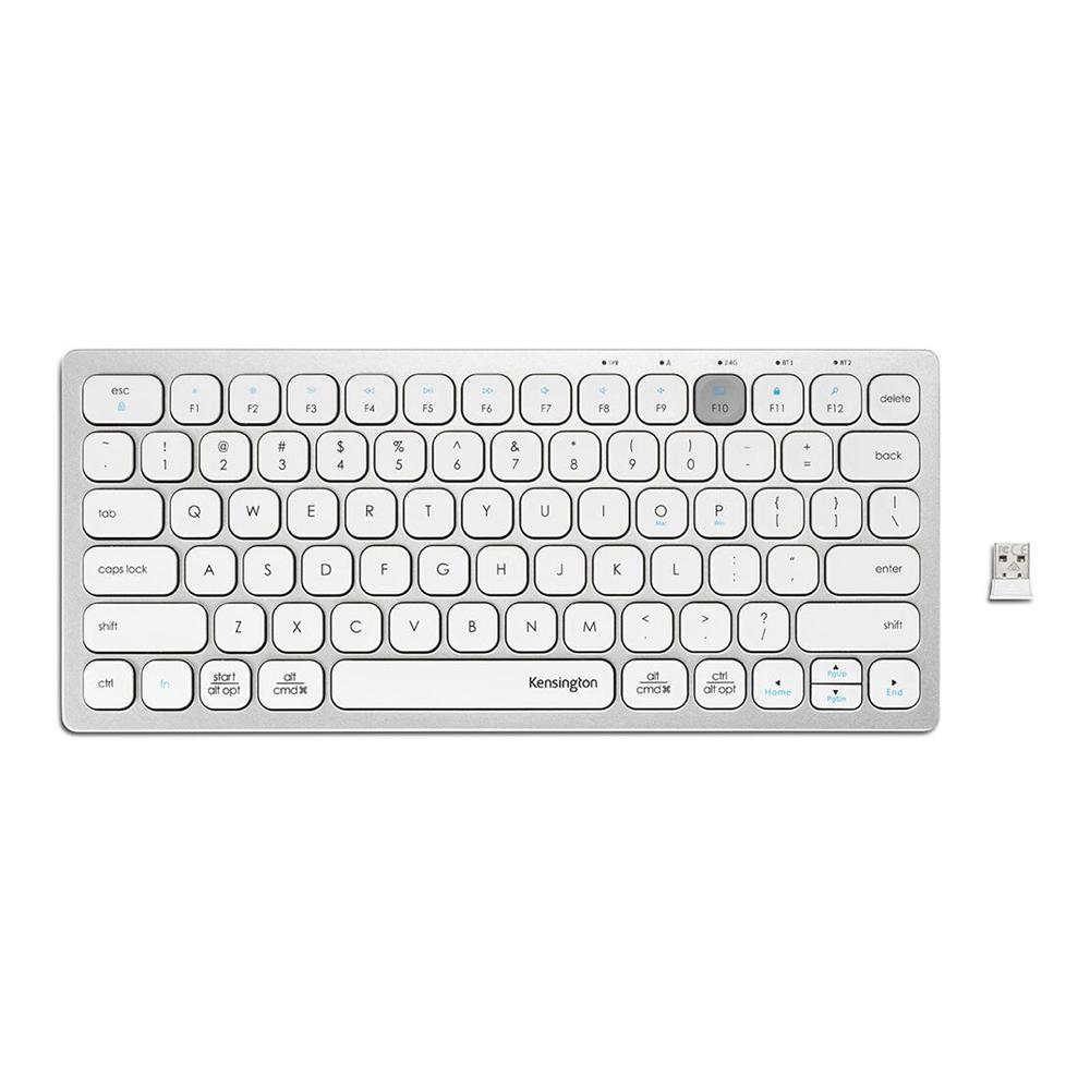 Vista 2 de Teclado Inalambrico Compacto Bluetooth Blanco