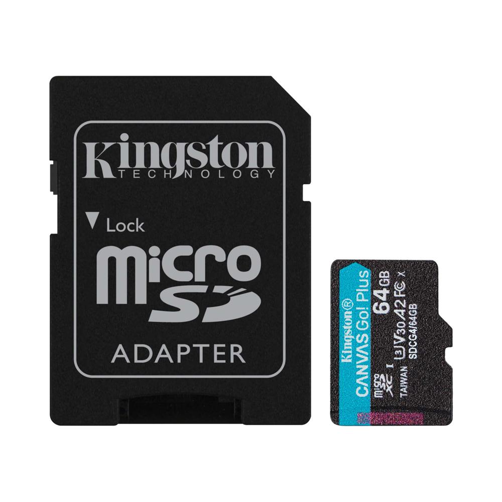 Vista 2 de Memoria Kingston 64GB microSDXC Canvas GoPlus Gen4