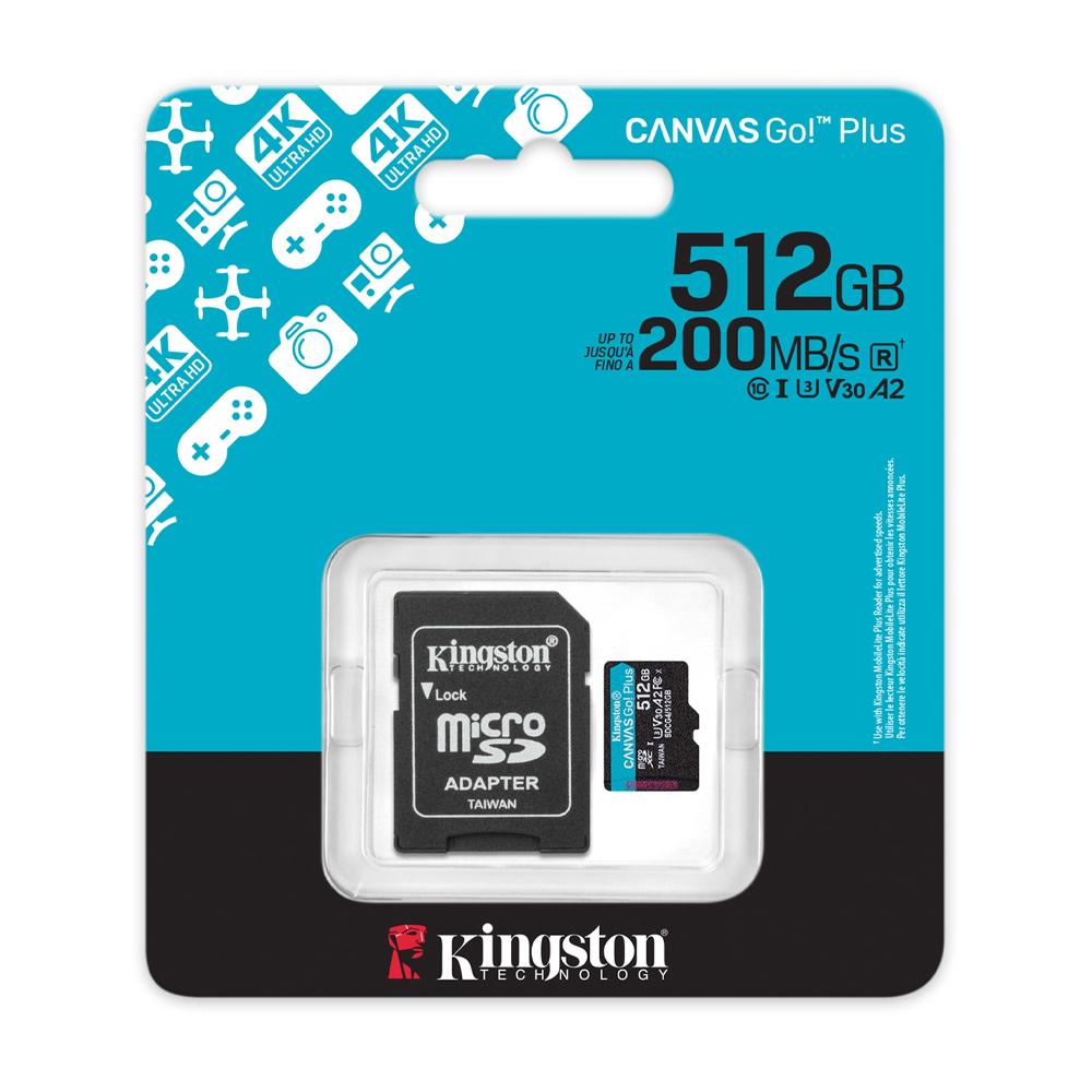 Memoria Kingston 512GBmicroSDXC Canvas GoPlus Gen4