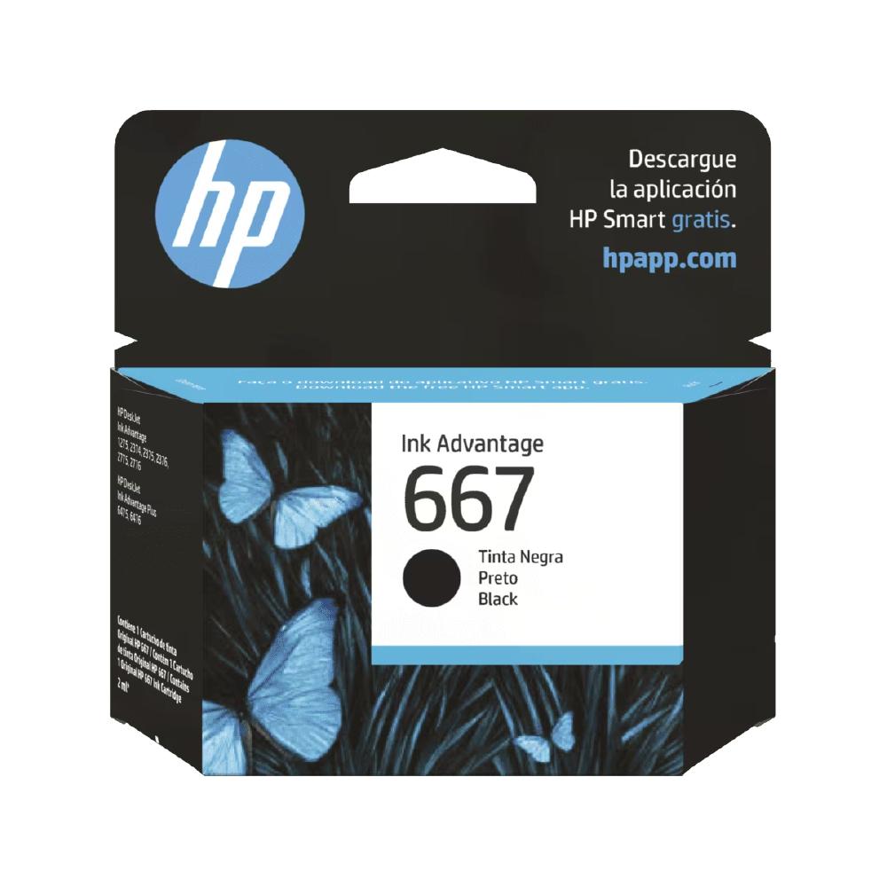 Tinta Cartucho de HP 667 Negro Original